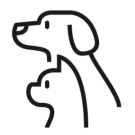profile of two dogs next to each other